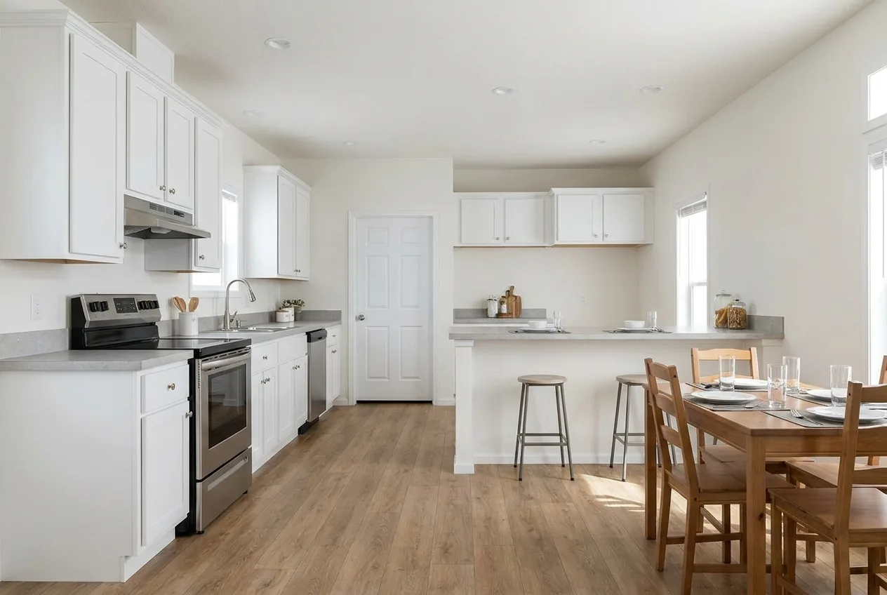 Illustration of the kitchen in the Ascent 14612D (finishes and options may vary)