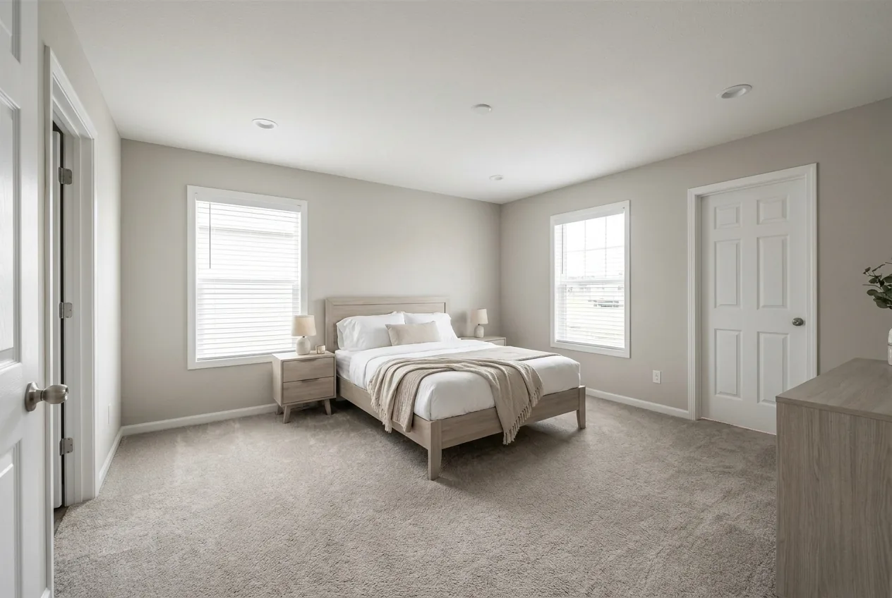 Illustration of the main bedroom in the Ascent 14612K (finishes and options may vary)